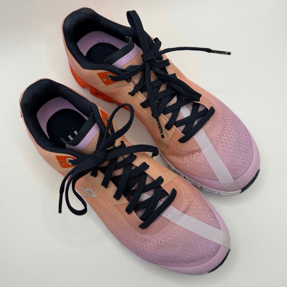 On Cloud Cloudflyer 4 Women's Running Shoes Size 7.5 Peach Lavender Orange Ombre